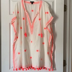 JCrew embroidery swimsuit coverup